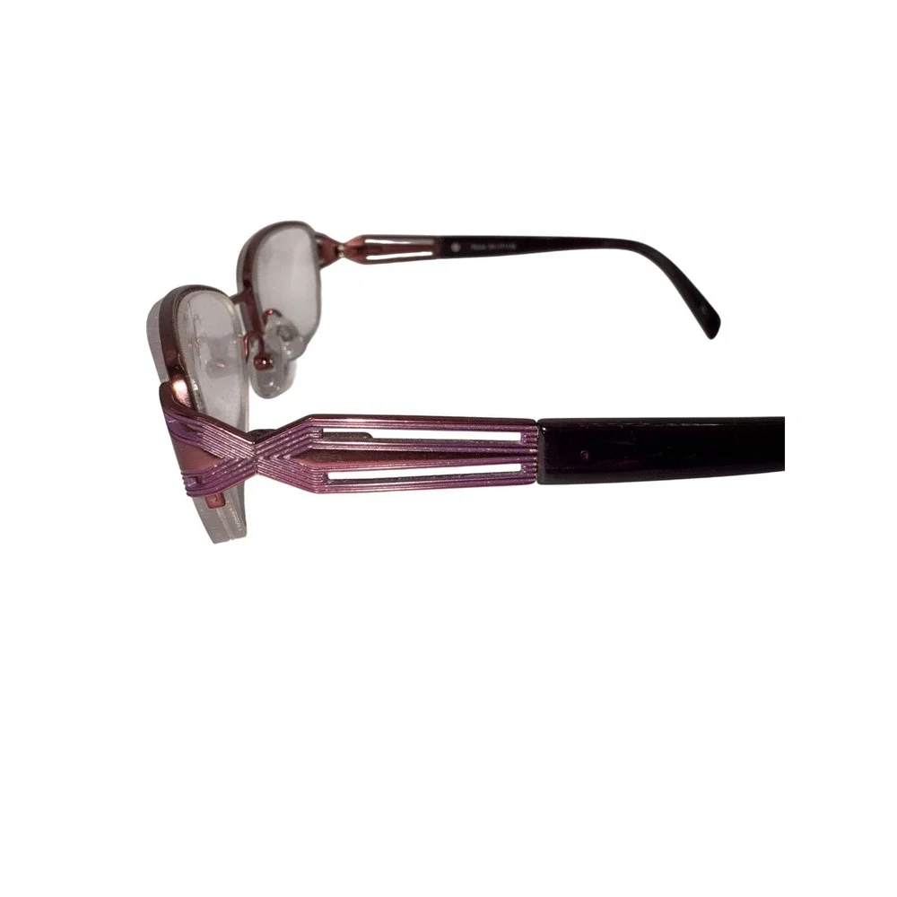 Womens La‎ Scala Rose Designer Eyeglasses Frames Burgundy Modern Style 54-17-135
